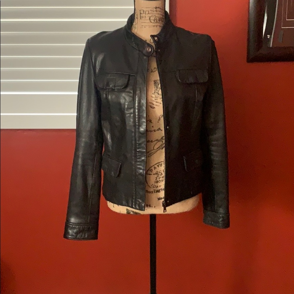 Leather (Italian) jacket knoles & Carter size S/M